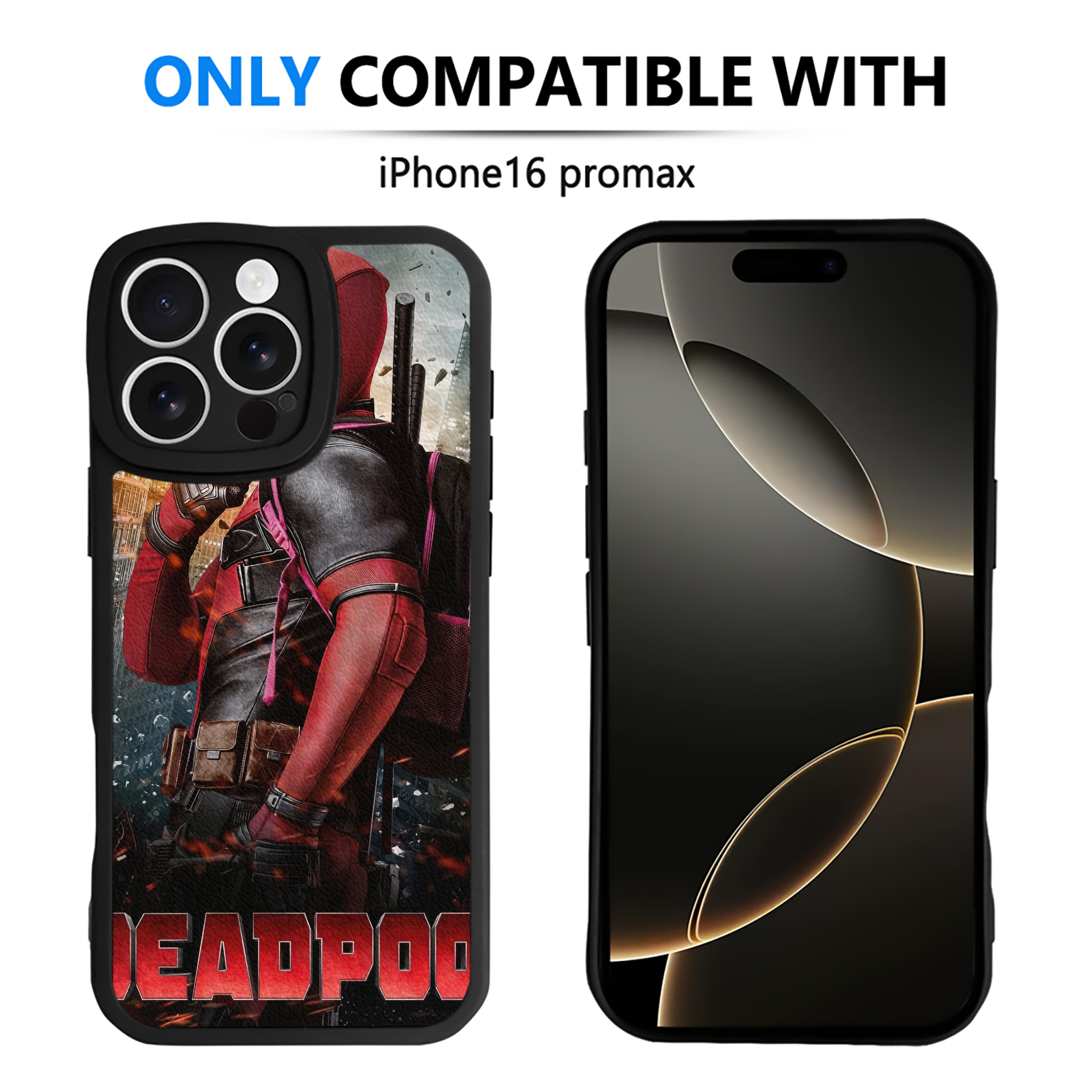 （画像用） Deadpool デッドプール 【iPhone 16シリーズ対応】シリコンスマホケース（レザー調） 材質：シリコン